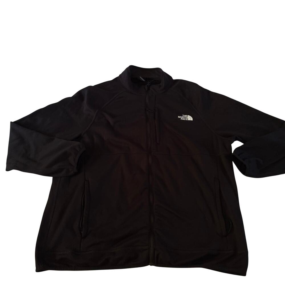 The North Face Black Full Zip Jacket Men's XXL Outerwear Polyester Wool Blend